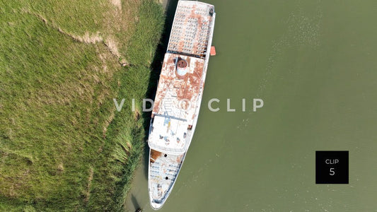 CLIP 5 - Spirit of Rochester abandoned cruise ship docked on Genesee River in Rochester, NY