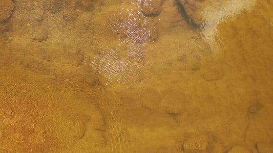 Video - Looking down on clear water of peaceful river during sunny day