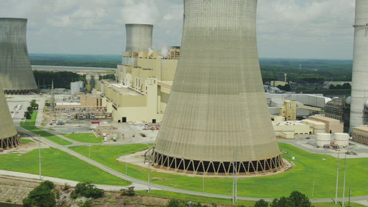 Video - Close pass at factory works inside coal fired power plant Scherer in Juliette Georgia