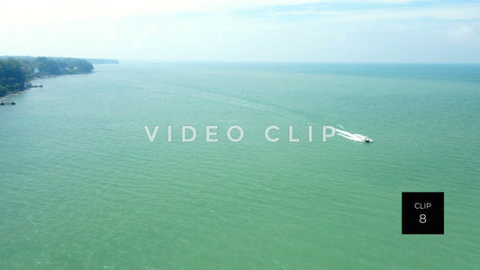 CLIP 8 - Lake Ontario Webster, NY people enjoy boat ride during summer