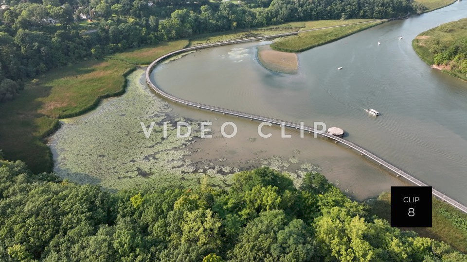 CLIP 8 - Rochester, NY Genesee Riverway Trail boardwalk with view of wetlands