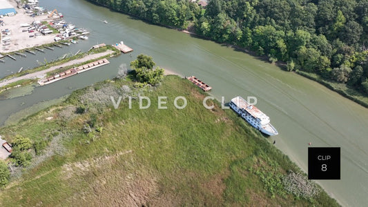 CLIP 8 - Spirit of Rochester abandoned cruise ship docked on Genesee River in Rochester, NY