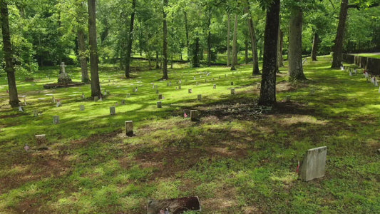 Video - Gentle flight over peaceful Resaca Confederate Cemetery in Georgia