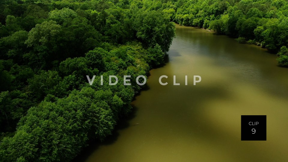 CLIP 9 - Chattahoochee River - cloud shadows moving across water and trees at Franklin, GA