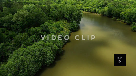 CLIP 9 - Chattahoochee River - cloud shadows moving across water and trees at Franklin, GA