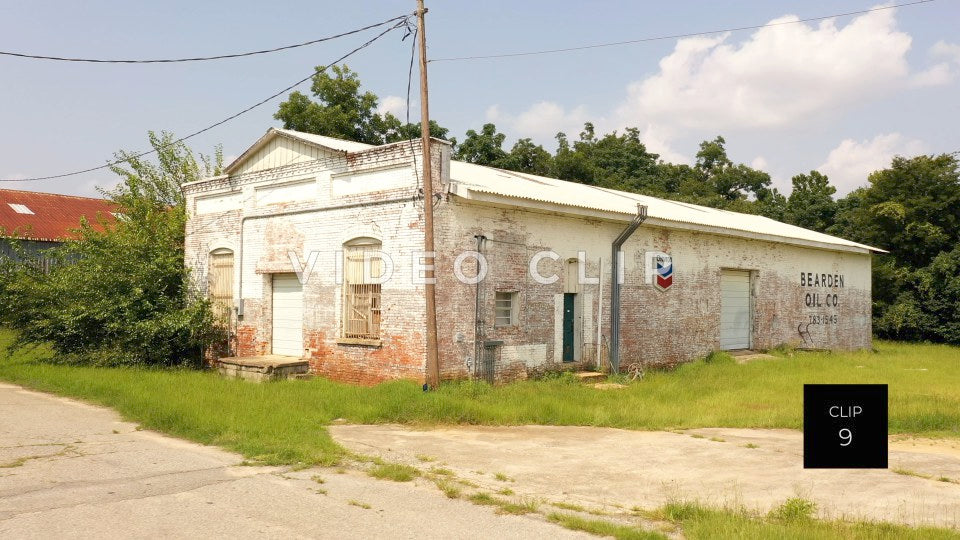 CLIP 9 - Hawkinsville, GA old brick architecture Bearden Oil Co.