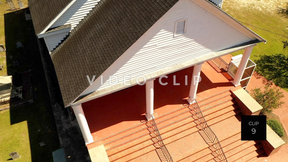 CLIP 9 - Indiantown Presbyterian Church turning in front and rising above church