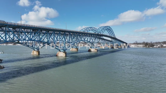 Video - Cars and trucks driving across South Grand Island Bridge over the Niagara River