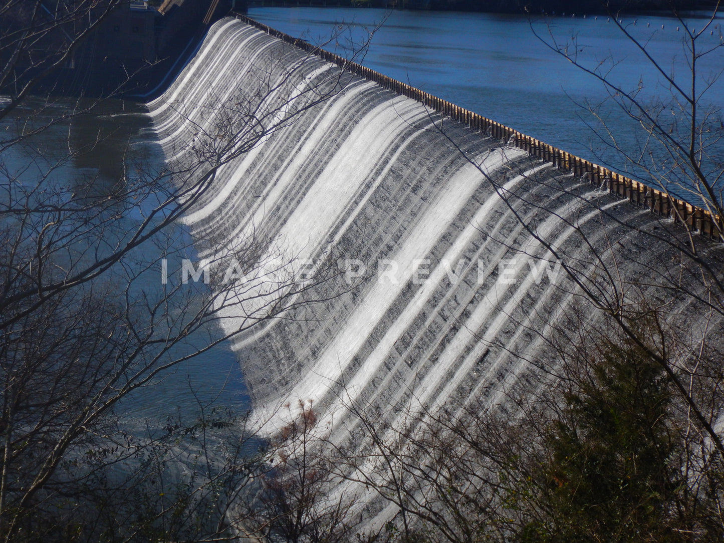 Photo - Water spilling over dam on Chattahoochee river