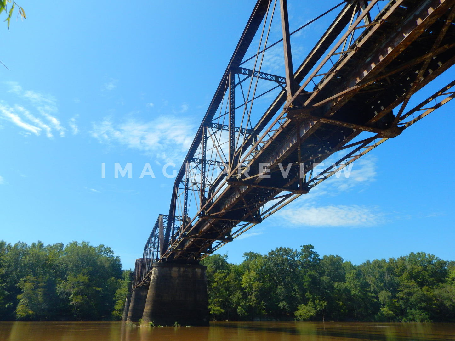 Photo - Railroad bridge over peaceful Southern river