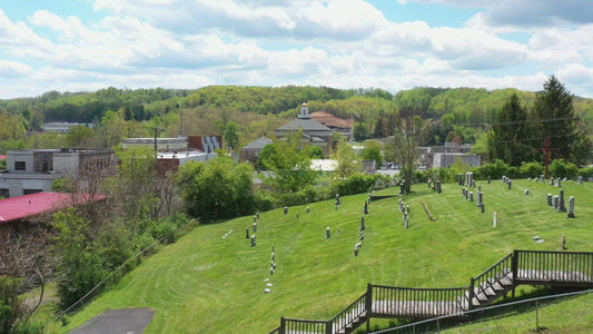 Video - Summersville, West Virginia - rising over small southern town during Spring Season