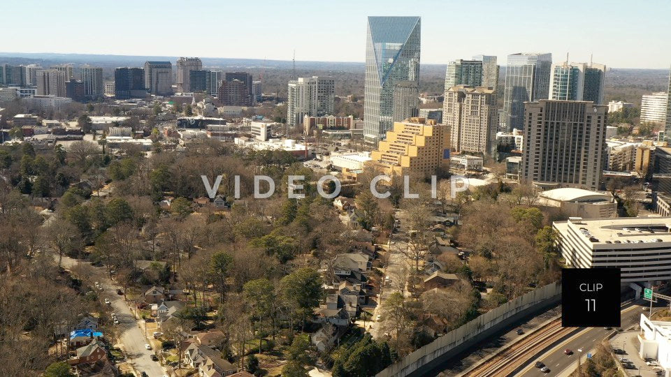 CLIP 11 - Atlanta, GA office towers in Lenox area beside neighborhood