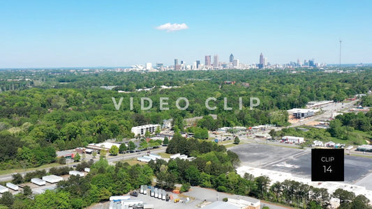 CLIP 14 - Atlanta, GA city skyline with industrial buildings in foreground