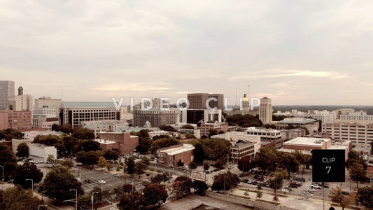 CLIP 7 - Atlanta, GA downtown city streets with view of capital building