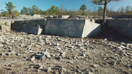 Video - Flying low over quarry ruins in Arabia Mountain Park in Georgia