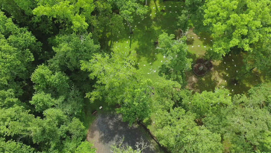 Video - Looking down on civil war gravesites at Resaca Confederate Cemetery in Georgia
