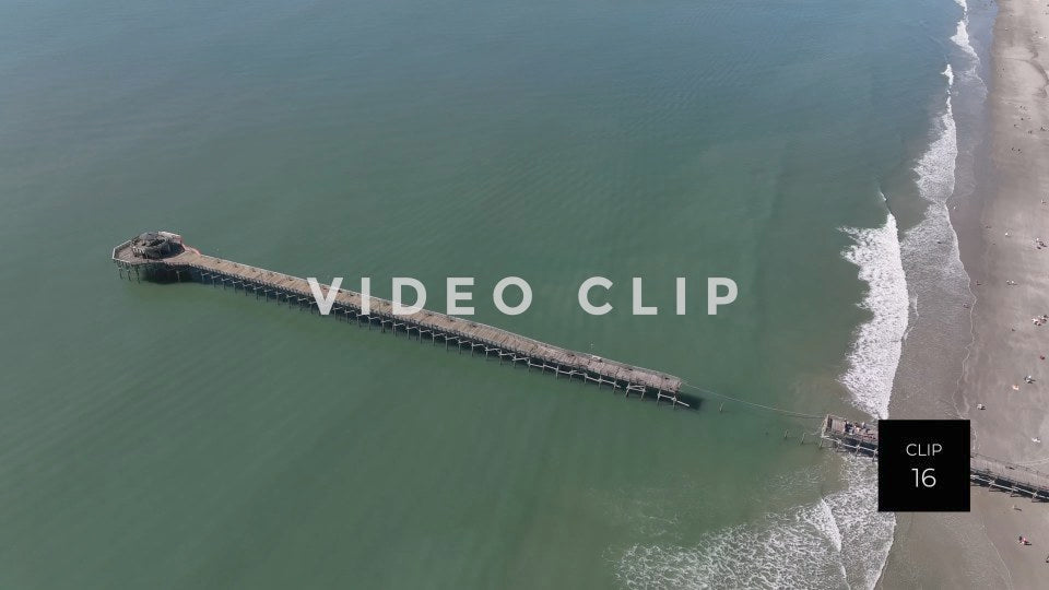 CLIP 16 - Cherry Grove Beach, SC fishing pier damaged by Hurricane Ian