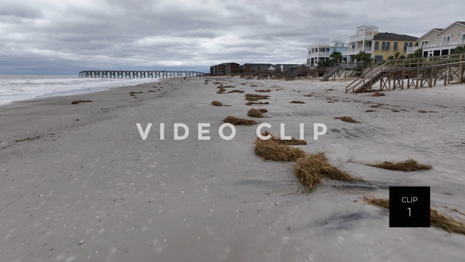 CLIP 1 - Pawleys Island, SC beach front after Hurricane Ian storm surge